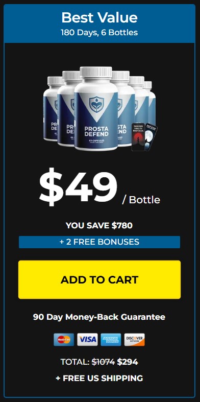 ProstaDefend 6 bottle best value